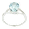 piedras preciosas naturales ovaladas facetas azules topacio anillos abuelo regalo