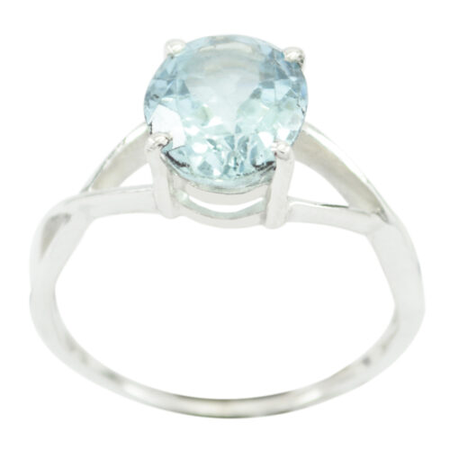 piedras preciosas naturales ovaladas facetas azules topacio anillos abuelo regalo
